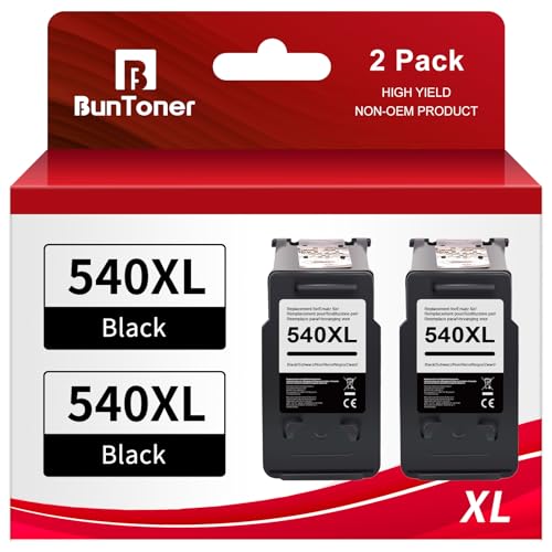 BunToner PG 540 XL Negro Compatible para Canon 540 PG-540...
