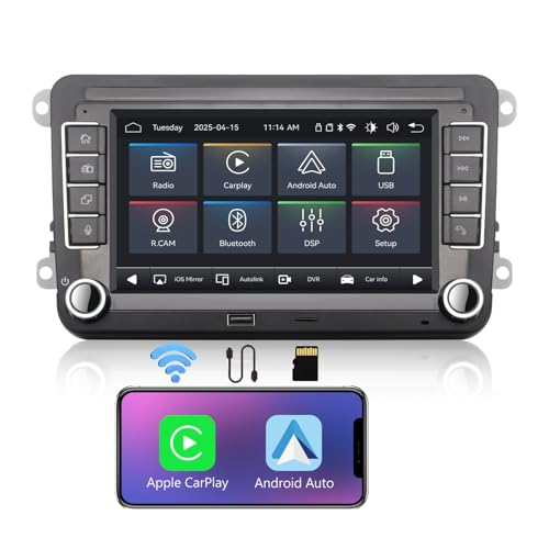 Radio Estéreo de Coche para VW Passat Caddy Tiguan Touran...