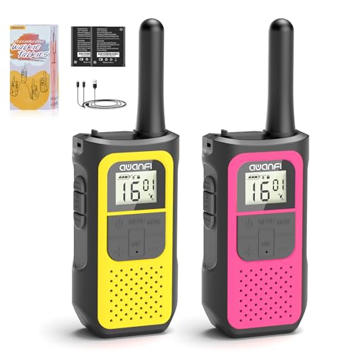 AWANFI Walkie Talkie Recargable con 1200mAh Li-Ion Batería
