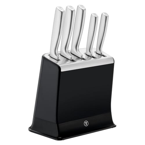 Tefal EverSharp, Set de 5 cuchillos, Bloque con afilador